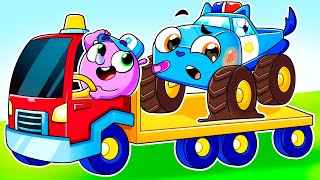 The Police Monster Truck is Broken🪛🔧| Let's Fix Baby Cars | Songs for Kids