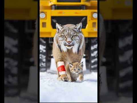 Part 2: A nerve-wracking story about a healing lynx mama and kitten saved by humans from an accident