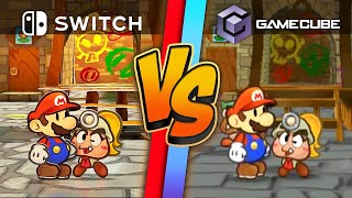 Video compares Paper Mario: The Thousand-Year Door remaster\'s graphics with GameCube original