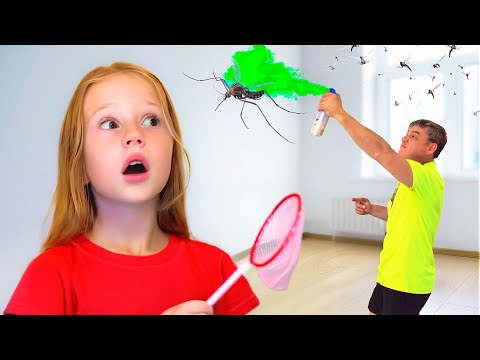 Missão Antimosquito com Nastya! Nova aventura de Nastya e papai