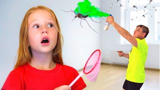 Missão Antimosquito com Nastya! Nova aventura de Nastya e papai