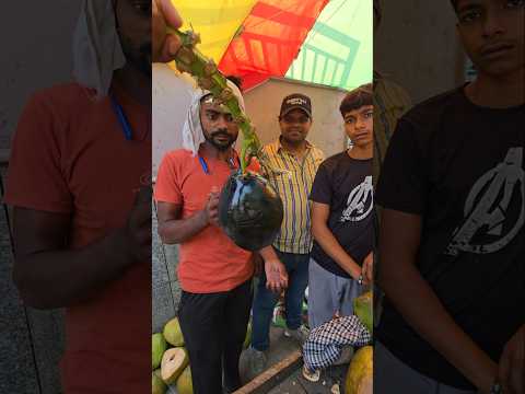 काले नारियल से निकाल दिया काला पानी 😱 #shorts #viral #trending #food