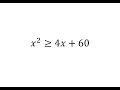 Quadratic Inequality Quiz