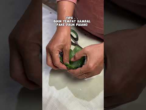 TIPS BIKIN TEMPAT SAMBAL PAKE DAUN PISANG‼️#shorts