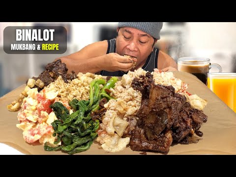 ADOBONG SPARE RIBS! CHICHARON! ADOBO RICE! ITLOG AT KAMATIS. STEAMED GULAY! Filipino Food. Mukbang.