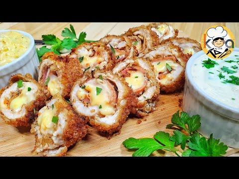 CHICKEN CORDON BLEU (WITH 2 SPECIAL SAUCES)