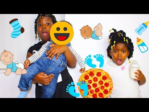 Little Kids Taking Care Of Baby In A Funny Video With BLOOPERS