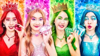 Emerald Vs Ruby Vs Diamond Vs Sapphire Girl At Jewelry Makeover Challenge! Who Will Be Winner?