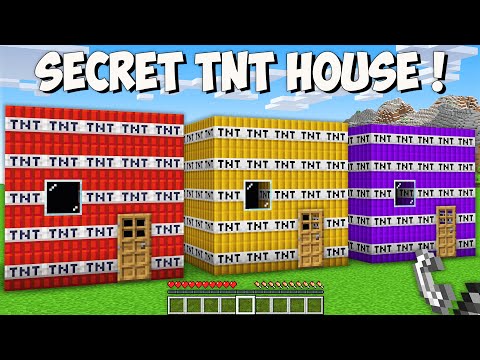 I found SECRET GIANT TNT HOUSE in Minecraft! This is RARE TNT BLOCK BASE!