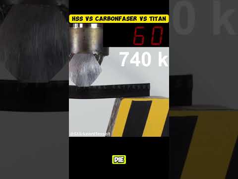 Material-Test: High-Speed-Stahl vs Carbonfaser vs Titan #hydraulikpresse