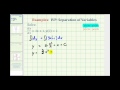 Separation of Variables and Initial Value Problems