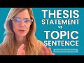 Differentiating Thesis Statements and Topic Sentences