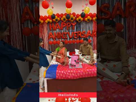 Beti Ne Diya Mummy Papa Ko Wedding Anniversary Surprise #shorts #weddinganniversary #surprise