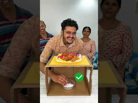 Touch And Guess To Win Chicken Wings Fry Challenge #shorts