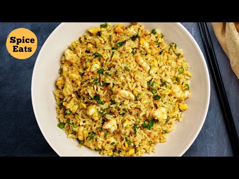 SHRIMP FRIED RICE RESTAURANT STYLE | CHINESE FRIED RICE WITH SHRIMP | PRAWNS FRIED RICE