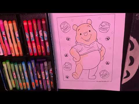 Hello everyone, today I will color a picture of a cute bear.