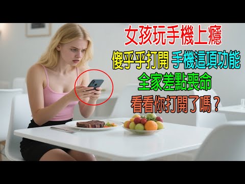 女孩玩手機上癮，傻乎乎打開手機這項功能，全家差點喪命！看看你打開了嗎？