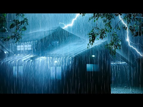 The BEST Rain Sounds for Deep Sleep in 2025 | Night Storm, Heavy Rain on Tin Roof & Strong Thunder