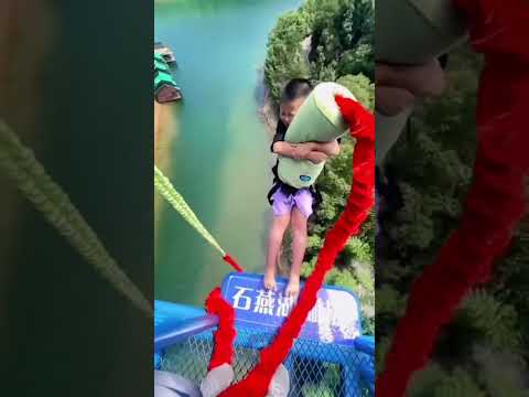 Little Kid, Big Balls: Fearless Bungee Jump!