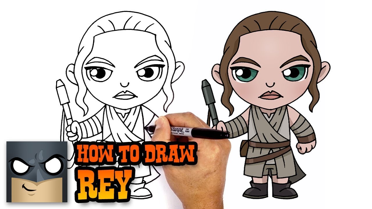 How to Draw Star Wars - Rey