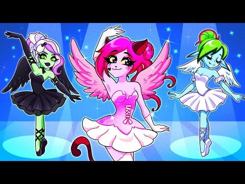Ballerina Pinky VS Dark Ballerina VS Angel Ballerina?! 😱 Girls Being Jealous | Teen-Z Life