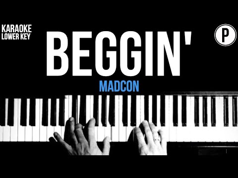 Madcon – Beggin’ Karaoke LOWER KEY SLOWER Acoustic Piano Instrumental