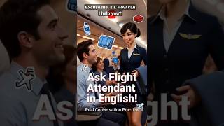 Flight Attendant & Passenger Conversation in English  Polite Requests on Plane #englishconversation