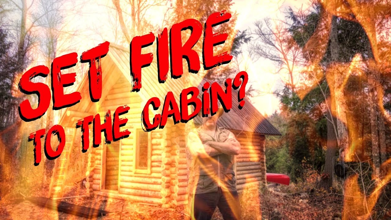 Shou Sugi Ban DIY Wood Roof on a Log Cabin in the Woods using Ancient Primitive Technology