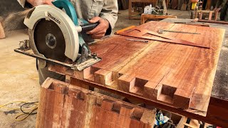 Use Large Wooden Panels To Create A Spacious And Seemingly Super Durable Work Desk