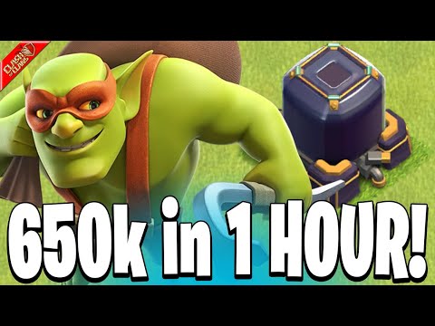 Farming 650,000 Dark Elixir In Just 1 Hour! (Clash Of Clans)