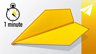 WORLD RECORD Paper Airplane! How to Make the BEST Paper Airplane in 1 minute (60 seconds)
