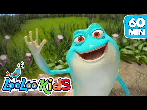 🐸 The Croaking Frog & Wiggly Nursery Rhymes - 1 Hour of Ribbit-Ribbit Fun with LooLoo Kids!