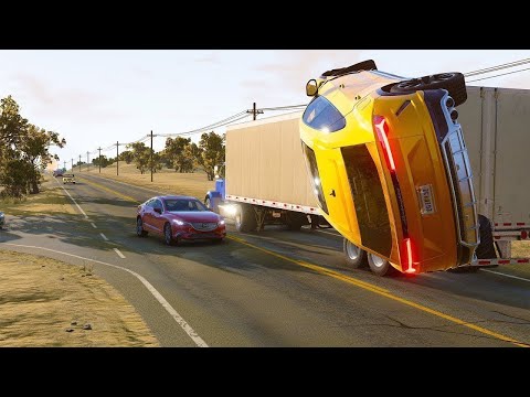 Realistic Truck and Car Crashes #23 - BeamNG Drive