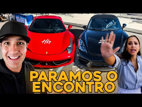 LEVEI MINHA FERRARI E PORSCHE NO ENCONTRO NA GRINGA 🇺🇸