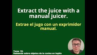 Hablando sobre objetos de la cocina - Serie: Cómo hablar Inglés - Parte 16