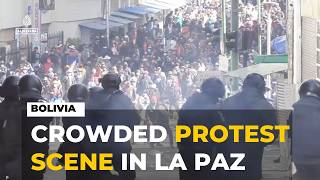 YouTube video thumbnail:  Bolivia Protests Escalate as Inflation Sparks Nationwide Anger