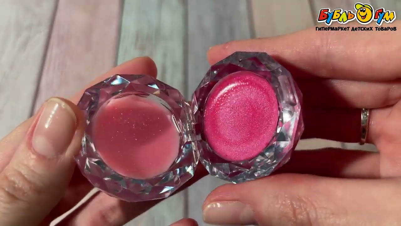 Блеск для губ LUKKY с запахом конфет фуксия и нежно-розовая - видео