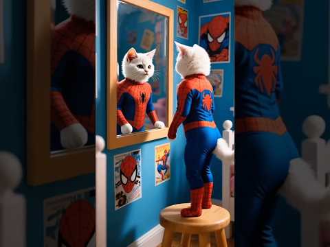 🐾🙄 টমি যখন Spider-man 🤣 #cat #cats #shorts #kitten #kitty #story