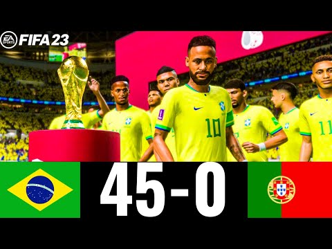 FIFA 23 - BRAZIL 45-0 PORTUGAL | FIFA WORLD CUP FINAL QATAR 2022 | PS5 GAMEPLAY |