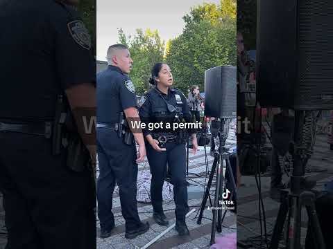 Noise band upsets the whole park but the cops can stop a permitted event #funny #noiseband