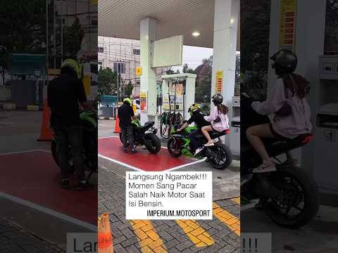 Ketika pacarmu salah naik motor saat isi bensin 🤣 #automobile #anakmotorhits #indobikers