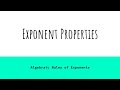Exploring Exponent Rules and Properties