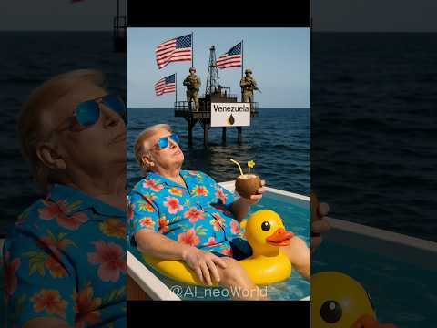 🤣🏊Trump VS Maduro Oil Party Showdown! Scared Peeing by the World’s Big Three Leaders!🔫😂#Trump#maduro