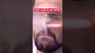 Salt Gun vs. My Nose in INSANE Slow Motion! #shorts #funny #comedy