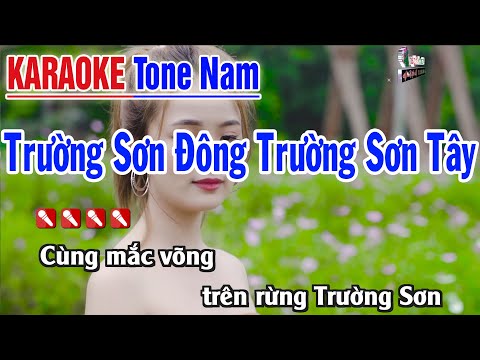 Trường Sơn Đông Trường Sơn Tây Karaoke Cha Cha Cha Tone Nam | Karaoke Nhạc Sống Thanh Ngân