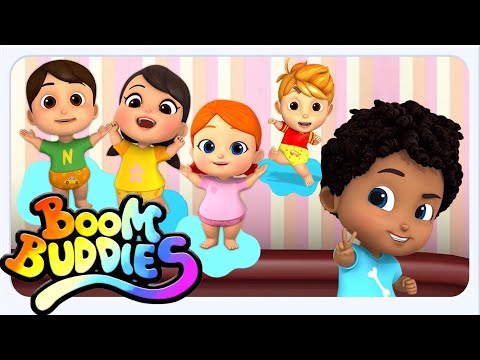 Five Little Babies Jumping On The Bed, Nursery Rhymes and Songs for Kids