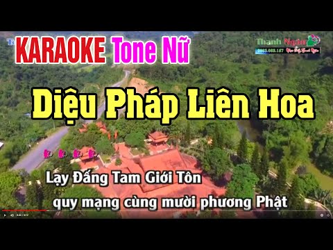 Diệu Pháp Liên Hoa Karaoke Tone Nữ  | Nhạc Sống Thanh Ngân – Beat Chuẩn 2022