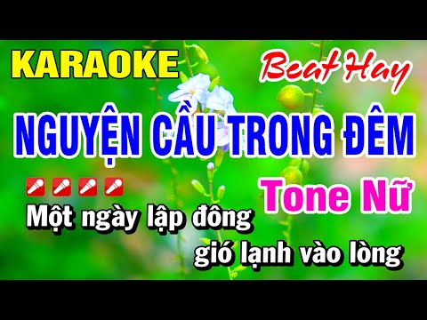 Karaoke Nguyện Cầu Trong Đêm Tone Nữ Nhạc Sống Mới 2025 | Hoài Phong Organ