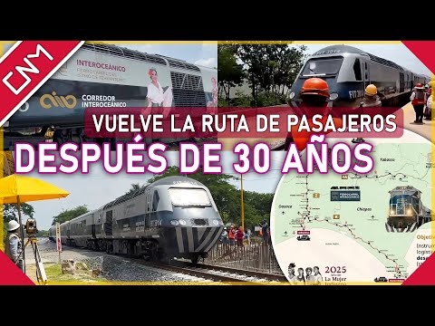 Realizan primeras pruebas de recorrido en  la nueva línea del Corredor Interoceánico, Oaxaca-Chiapas