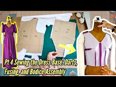 🧵 Pt 4 Sewing the Dress Base: Darts, Fusing, and Bodice Assembly × Filipiniana Sewing Tutorial